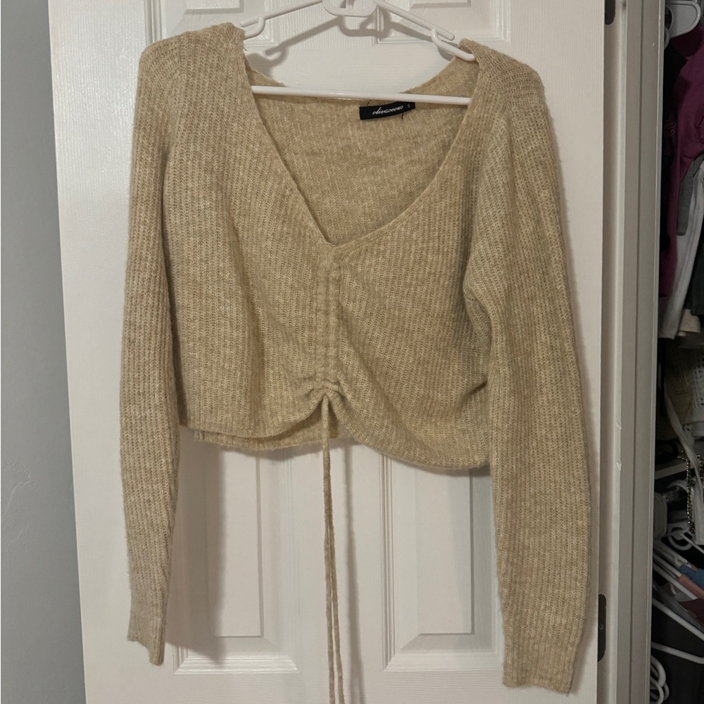 Cropped Knit Sweater